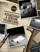 Detalle del folleto de presentación de "Assassinat a Atrium Viladecans"